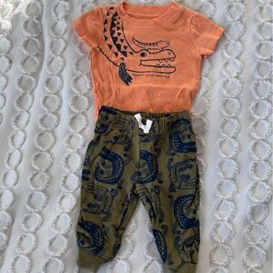 Carter's Orange Dinosaur Baby Top